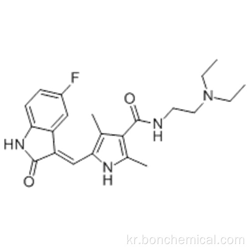 N- (2- (디 에틸 아미노) 에틸) -5-((5- 플루오로 -2- 옥소 인 돌린 -3- 일리 덴) 메틸) -2,4- 디메틸 -1H- 피롤 -3- 카르 복스 아미드 CAS 342641-94-5